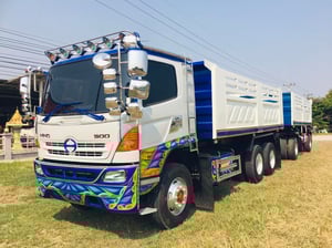 ขายรถดั้มพ่วงแม่ลูก HINO MEGA 320แรง