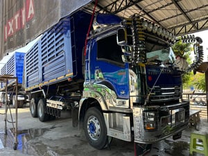 พ่วง FXZ360 ปี 66 ไมล์ 170,000 กม.ออกป้ายแดง กระบะดั้มเกษตร . น้ำหนักบรรทุก 30.5 ตัน ยางเต็มทุกเส้น 