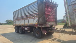 รถปี 57 FXZ360 กระบะยกได้มีข้างเสริมติดตะแกรง  พ่วงแบบยกเทได้มีข้างเสริม