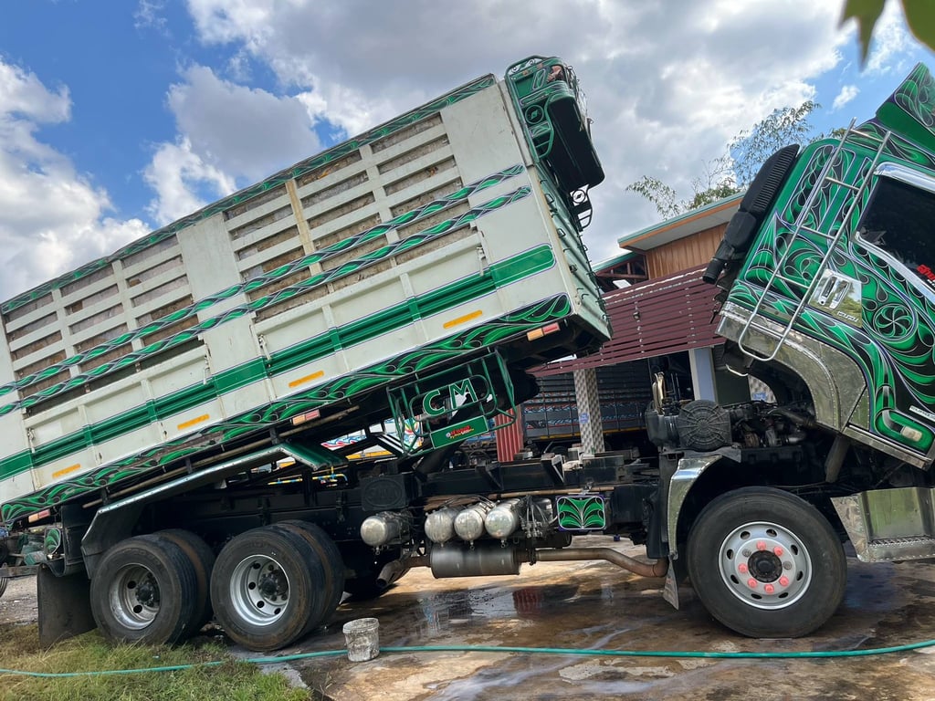 ISUZU FXZ 360แรงม้า รถบรรทุก 10ล้อ พ่วงแม่ลูก ปี2014