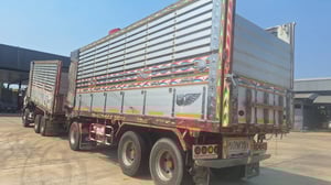 รถปี 57 FXZ360 กระบะยกได้มีข้างเสริมติดตะแกรง  พ่วงแบบยกเทได้มีข้างเสริม