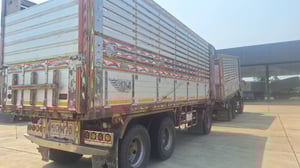 รถปี 57 FXZ360 กระบะยกได้มีข้างเสริมติดตะแกรง  พ่วงแบบยกเทได้มีข้างเสริม