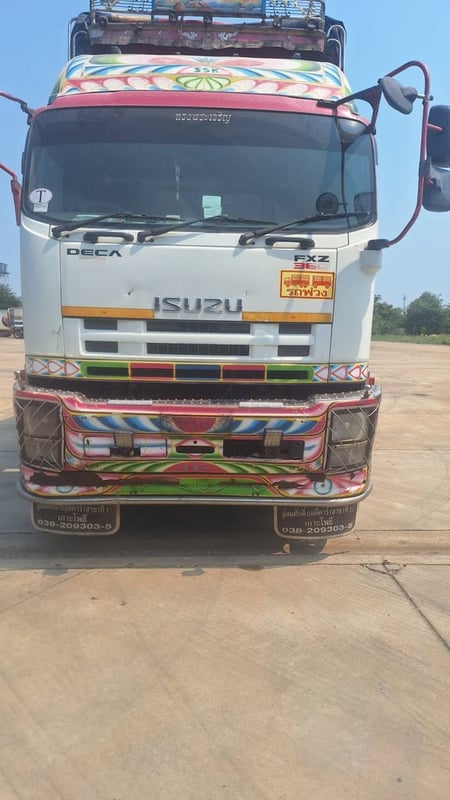 รถปี 57 FXZ360 กระบะยกได้มีข้างเสริมติดตะแกรง  พ่วงแบบยกเทได้มีข้างเสริม