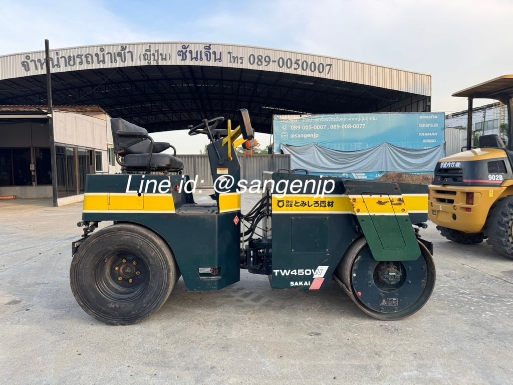 ขาย รถบดเหล็กหน้าหลังยาง ขนาด 4.5 ตัน แบบนั่งขับ 🇯🇵 SAKAI TW450w มือสองจากญี่ปุ่น รถไม่เคยใช้งานในไทย ☎ ครีม 065-88-444-00 | Line id: @sangenjp | www.sangenjp.com ขาย รถบดเหล็กหน้าหลังยาง ขนาด 4.5 ตัน แบบนั่งขับ 🇯🇵 SAKAI TW450w มือสองจากญี่ปุ่น รถไม่เคยใช้งานในไทย ☎ ครีม 065-88-444-00 | Line id: @sangenjp | www.sangenjp.com