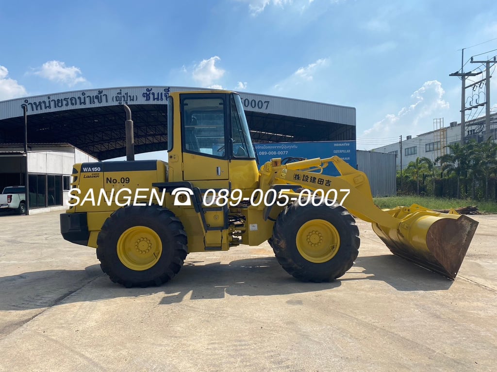 ขาย รถตัก ปุ้งกี๋ 1.5 คิว มือสองญี่ปุ่น KOMATSU WA150-3 🇯🇵 รถไม่เคยใช้งานในไทย ☎ เอิร์ธ 089-005-0007, 065-88-444-00 | Line id: @sangenjp | www.sangenjp.com