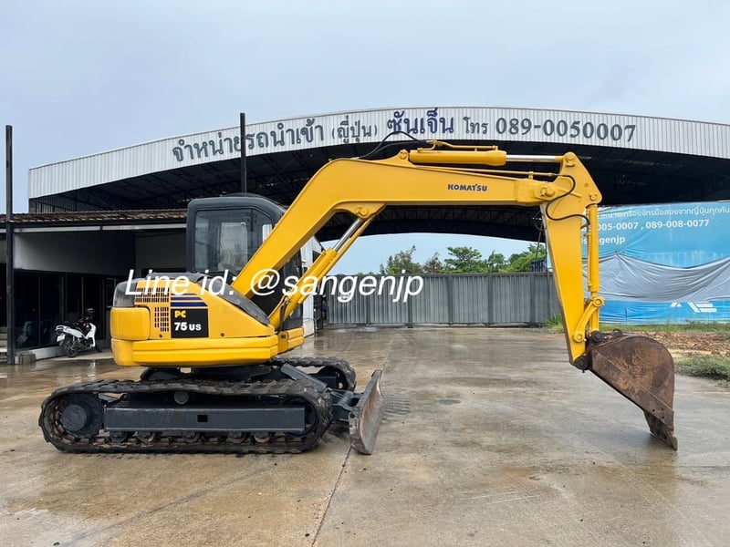 ขาย รถแบคโฮ มือสองญี่ปุ่น KOMATSU PC75US 🇯🇵 รถไม่เคยใช้งานในไทย ☎ เอิร์ธ 089-005-0007, 065-88-444-00 | Line id: @sangenjp | www.sangenjp.com