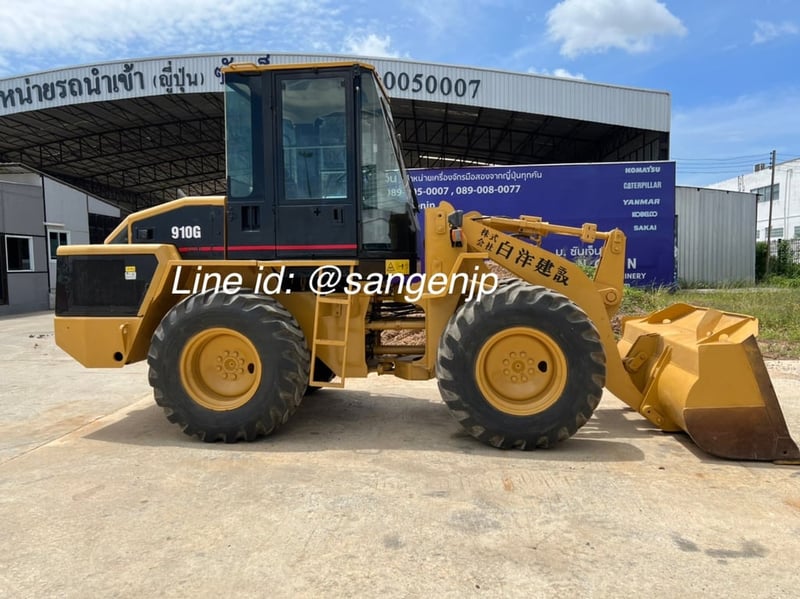 ขาย รถตัก 1.5 คิว เอวอ่อน มือสองญี่ปุ่น CAT 910G 🇯🇵 ขนาดเทียบเท่า WA100 รถไม่เคยใช้งานในไทย ☎ เอิร์ธ 089-005-0007, 065-88-444-00 | Line id: @sangenjp | www.sangenjp.com