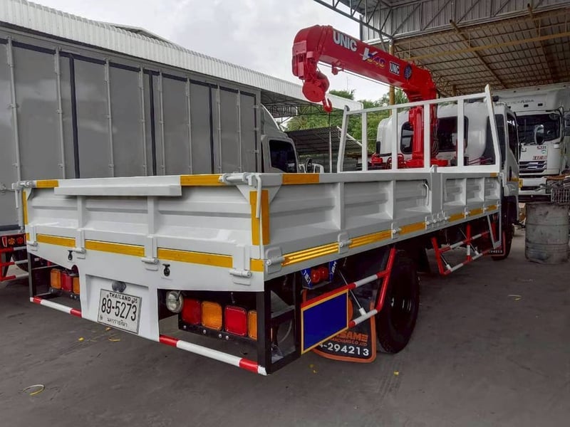ISUZU FRR 190แรงม้า รถบรรทุก 6ล้อ กระบะเหล็กติดเครน ปี2019 เลขไมล์ 64,000 กม.รถไม่เคยชน กระบะเก็บสีใหม่แล้วพร้อมใช้งานได้เลย ขายด่วน!!!!!