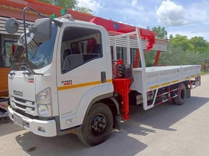 ISUZU FRR 190แรงม้า รถบรรทุก 6ล้อ กระบะเหล็กติดเครน ปี2019 เลขไมล์ 64,000 กม.รถไม่เคยชน กระบะเก็บสีใหม่แล้วพร้อมใช้งานได้เลย ขายด่วน!!!!!