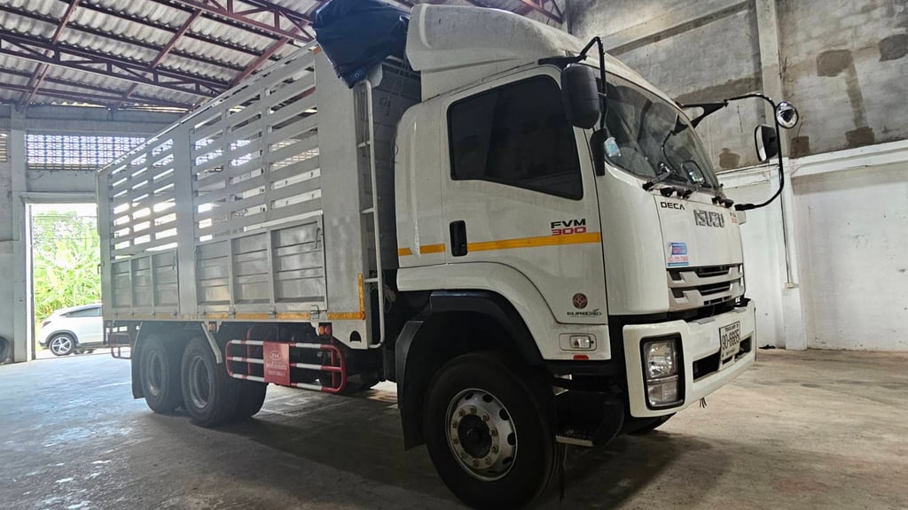 ISUZU FVM 300แรงม้า รถบรรทุก 10ล้อ กระบะเหล็ก ปี2023 เลขไมล์น้อยกว่า 50,000 กม. ISUZU FVM 300แรงม้า รถบรรทุก 10ล้อ กระบะเหล็ก ปี2023 เลขไมล์น้อยกว่า 50,000 กม.