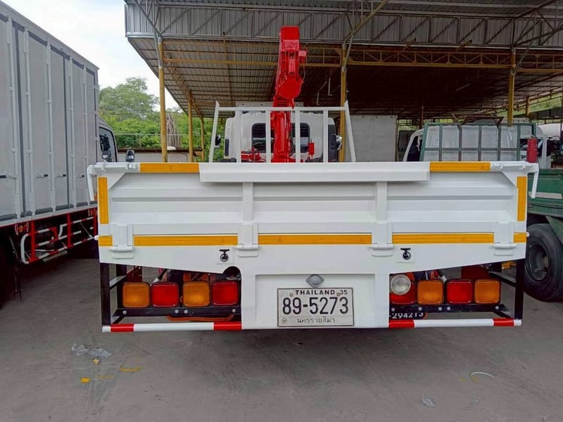 ISUZU FRR 190แรงม้า รถบรรทุก 6ล้อ กระบะเหล็กติดเครน ปี2019 เลขไมล์ 64,000 กม.รถไม่เคยชน กระบะเก็บสีใหม่แล้วพร้อมใช้งานได้เลย ขายด่วน!!!!!