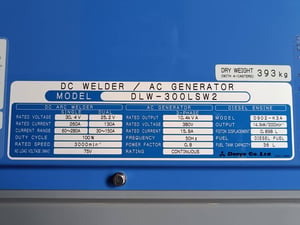 NEW DENYO DLW300LSW-2 เครื่องเชื่อมพร้อมปั่นไฟมือหนึ่ง NEW DENYO DLW300LSW-2 เครื่องเชื่อมพร้อมปั่นไฟมือหนึ่ง