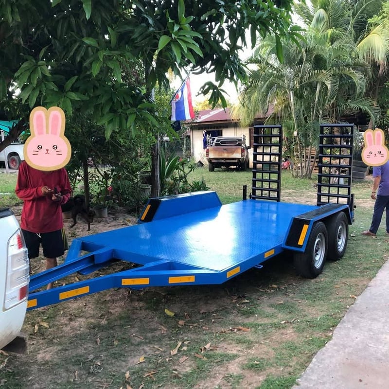 ขายรถลากพ่วงขนย้ายรถเกี่ยวข้าวdc6870ขนย้ายรถแบล็คโฮเล็ก3.5ตัน