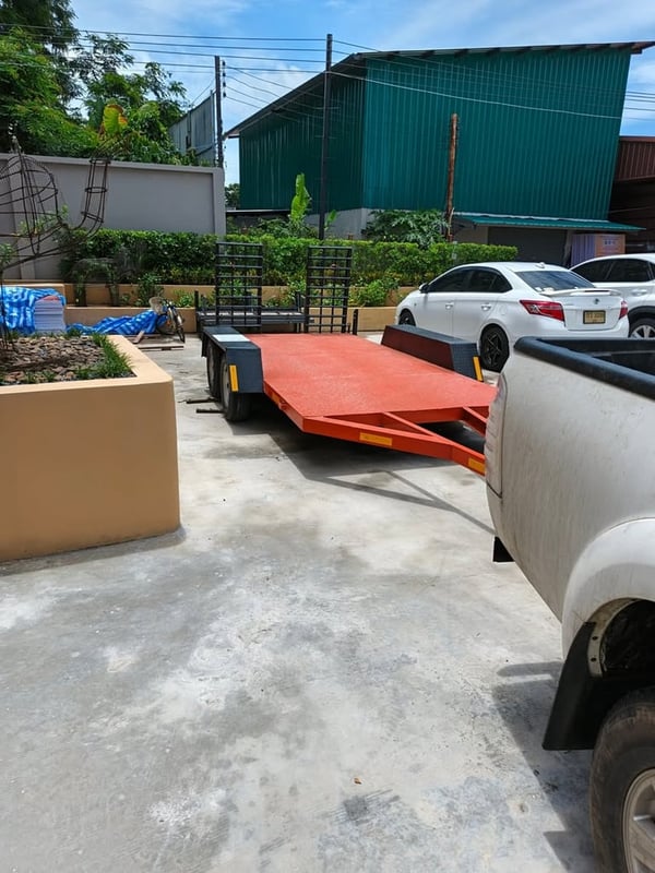 ขายรถลากพ่วงขนย้ายรถเกี่ยวข้าวdc6870ขนย้ายรถแบล็คโฮเล็ก3.5ตัน