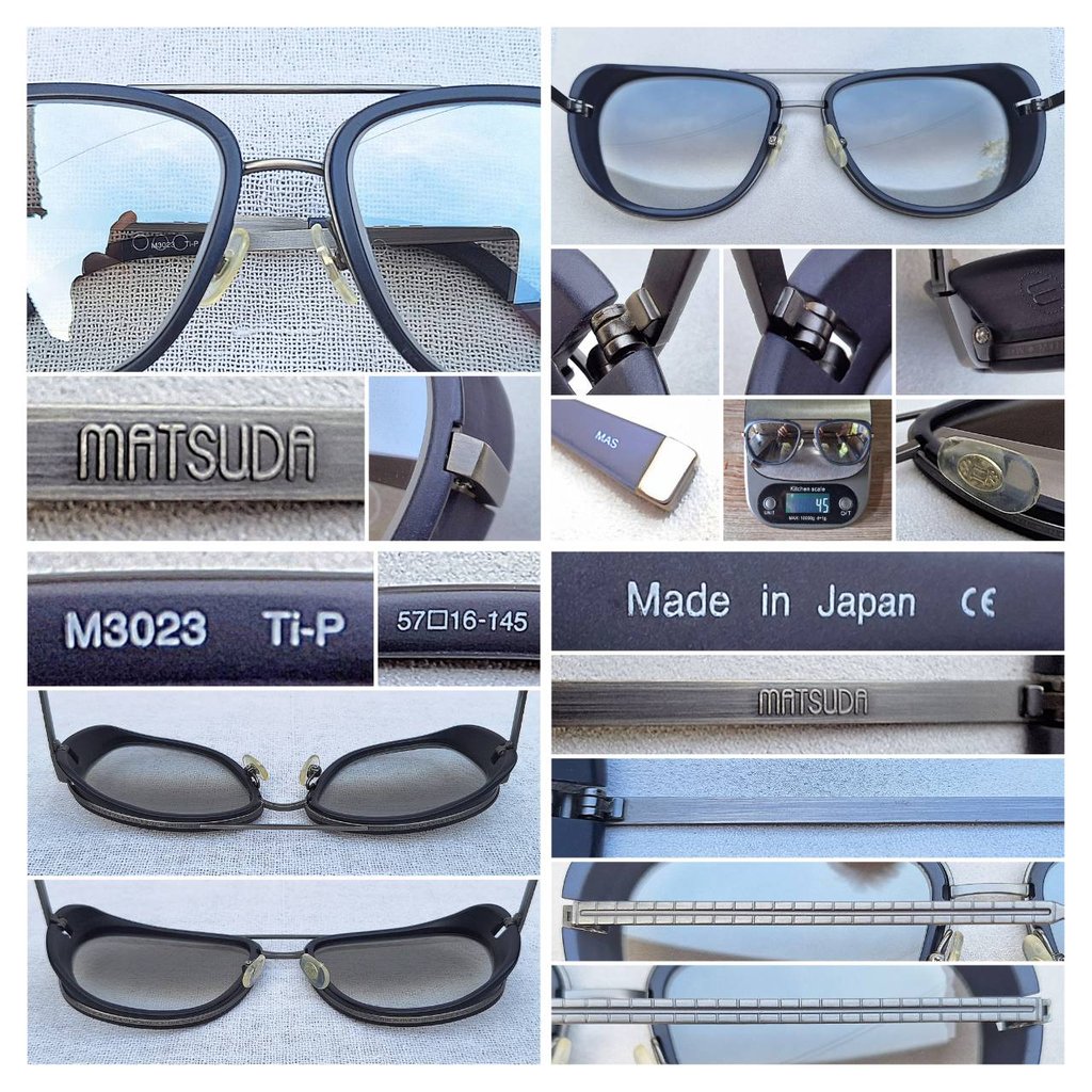 1 ในโคตรแว่นตาแฮนด์คราฟท์ที่ดีที่สุดของญี่ปุ่น มัตสึดะ–MATSUDA รุ่น M3023 ตัวประวัติศาสตร์ สวมใส่โดย โรเบิร์ต ดาวนีย์ จูเนียร์ ในอภิมหาภาพยนตร์อเมริกันซุปเปอร์ฮีโร่ IRON MAN ภาค 3 กรอบไทเทเนียมบริสุทธิ์สีเงินโบราณ–แกะลาย โล่กำบัง–อะซีเทต–อนุพันธุ์เส้นใยฝ้าย เลนส์กระจกคริสตัล UNION COLOR ขนาด 142mm