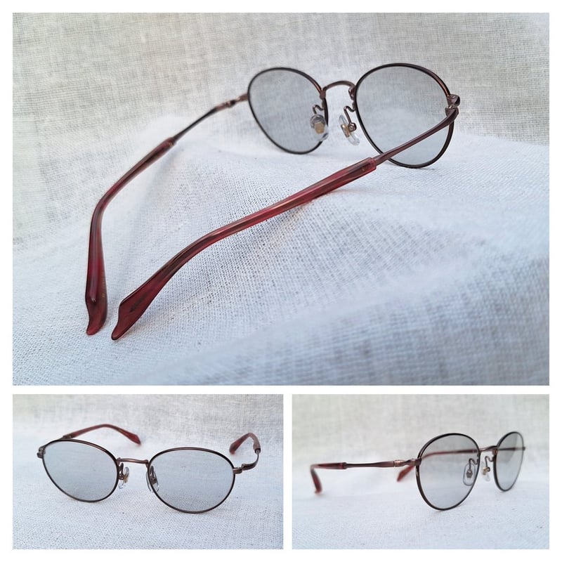 แว่นตาแฮนด์คราฟท์จากเมืองซาบาเอะ เจ สปริง–J SPRING ตัวแท้ สภาพเทพ เก่าเก็บทศวรรษ2010 กรอบไทเทเนียมบริสุทธิ์ ปลอกขา–อะซีเทต–อนุพันธุ์เส้นใยฝ้าย–โปร่งแสง โมเดลอาร์ติสท์–หยดน้ำเล็ก–แพนโต้–จอห์น เลนนอน เลนส์กระจกคริสตัลญี่ปุ่นสีน้ำตาลอ่อน น.น.19g ขนาดมาตรฐาน–Standard One Size133mm สวมใส่ได้ทุกขนาดใบหน้า