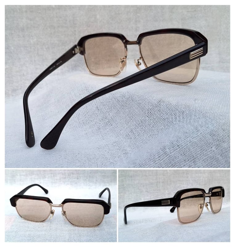 แว่นตาโอเวอร์ไซซ์–โบรว์ไลน์–แฮนด์คราฟท์ยุคโชวะ เรตินา–RETINA มือหนึ่ง สต็อกเก่าทศวรรษ 1970 กรอบทองคำแท้–หุ้ม 12K GF สัดส่วนทองคำบริสุทธิ์ 50% คิ้วและก้านขา–เซลลูลอยด์–ลายกระ–เกรดพรีเมียม เลนส์กระจกคริสตัลฝร้งเศสกันแดด สีน้ำตาล–โกลเดนร็อด ขนาดมาตรฐาน–โอเวอร์ไซซ์ 150mm อุ๊ต๊ะ ! เต็มหน้าเต็มตาดีจริง ๆ แว่นตาโอเวอร์ไซซ์–โบรว์ไลน์–แฮนด์คราฟท์ยุคโชวะ เรตินา–RETINA มือหนึ่ง สต็อกเก่าทศวรรษ 1970 กรอบทองคำแท้–หุ้ม 12K GF สัดส่วนทองคำบริสุทธิ์ 50% คิ้วและก้านขา–เซลลูลอยด์–ลายกระ–เกรดพรีเมียม เลนส์กระจกคริสตัลฝร้งเศสกันแดด สีน้ำตาล–โกลเดนร็อด ขนาดมาตรฐาน–โอเวอร์ไซซ์ 150mm อุ๊ต๊ะ ! เต็มหน้าเต็มตาดีจริง ๆ