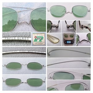 แว่นตาเจแปนิสแฮนด์คราฟท์ที่บางและเบาเหมือนกระดาษ เปเปอร์กลาส–PAPERGLASS ตัวแท้ สภาพเทพ เก่าเก็บทศวรรษ 2020 ผลงานออกแบบของ มาซาฮิโระ ซาวาดะ สร้างสรรค์โดยช่างฝีมือซาบาเอะ เลนส์กระจกคริสตัล ROHTO OPHTHALMIC สีเขียวธรรมชาติ ขนาดมาตรฐาน–Standard One Size 133mm สวมใส่ได้ทุกขนาดใบหน้า