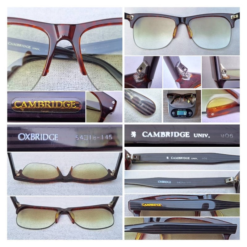 แว่นตาปัญญาชนอังกฤษในตำนานศตวรรษที่ 20 เคมบริดจ์–CAMBRIDGE INIV ตัวแท้ สภาพเทพ เก่าเก็บทศวรรษ 1980 กรอบอะซีเทตเกรดพรีเมียม–ลายกระ โมเดลคลาสสิก–เวย์ฟาเรอร์–ผู้สัญจรบนหนทางไกล เลนส์โพลีคาร์บอเนตกันแดด สีเขียวมะกอก–สว่าง–ไล่ระดับ มองเห็นดวงตาผู้สวมใส่ ป้องกัน UV100% น.น.32g ขนาดมาตรฐานโมเดลนี้ 143mm