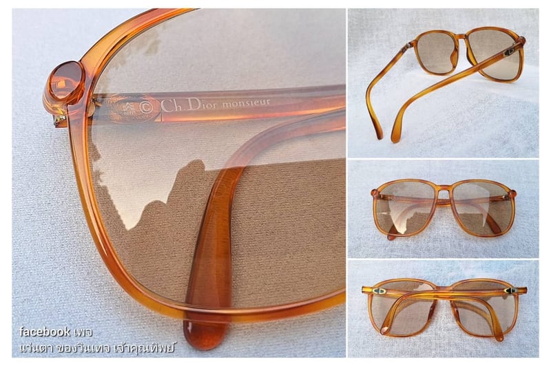 แว่นตาลักซ์ชัวรีแบรนด์ฝรั่งเศสแถวหน้าของโลก คริสเตียน ดิออร์ ปารีส–CHRISTIAN DIOR PARIS รุ่นสุภาพบุรุษ–Monsieur Series มือหนึ่ง สต็อกเก่าทศวรรษ 1980 โคตรเลนส์กระจกคริสตัล–ออโต้–อิตาเลียน บาร์เบรินี–BARBERINI ที่ได้รับยกย่องเป็น 1 ในเลนส์กระจกแว่นตาที่ดีที่สุดในโลก ขนาดมาตรฐาน–ใหญ่ 142mm