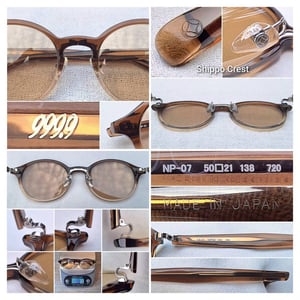 แว่นตารุ่นพิเศษฉลองครบรอบ 20 ปีแห่งการก่อเกิดของ โฟร์นายส์–the 999.9 (Four Nines) 20th Anniversary Collection NP–07 ตัวแท้ มือหนึ่ง สต็อกเก่าฤดูใบไม้ผลิ ค.ศ.2015 โคตรเลนส์กระจก–ออโต้–อิตาเลียน บาร์เบรินี–BARBERINI LENTE ที่ได้รับยกย่องว่าเป็น 1 ในเลนส์กระจกแว่นตาที่ดีที่สุดในโลก ขนาดมาตรฐาน 143mm