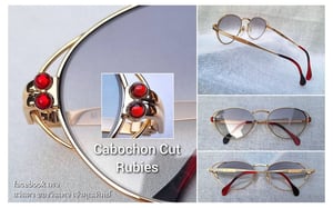 แว่นตาลักซ์ชัวรีแบรนด์สวิสหายากระดับนักสะสม โชปาร์ด–CHOPARD V 6050 กรอบทอง 23KT GP สีน้ำผึ้ง–Honey Gold Frame ประดับอัญมณีทับทิมแท้ 4 เม็ด โอ พระเจ้า.. เลนส์โพลีคาร์บอเนตกันแดด สีเทาท้องฟ้า–ไล่ระดับ มองเห็นดวงตาผู้สวมใส่ ป้องกันรังสี UV 100% ขนาดมาตรฐาน 139mm สวมใส่ได้ทุกขนาดใบหน้า