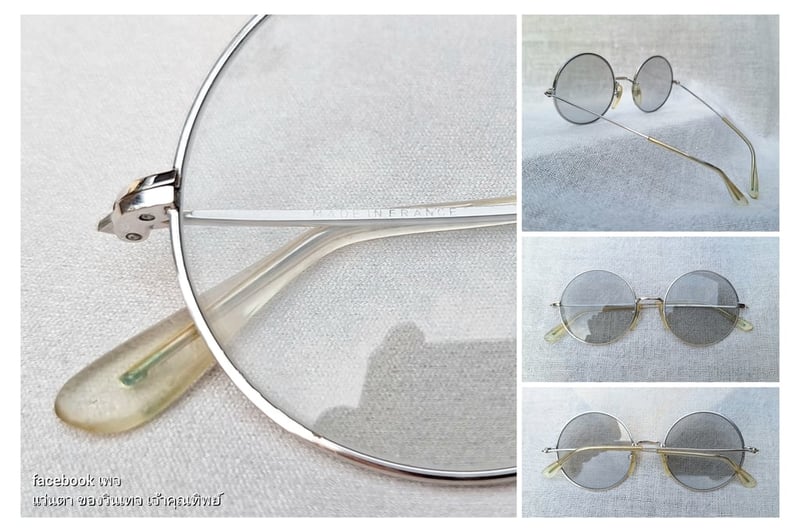 1 ในแว่นตาเก่าแก่และดีที่สุดของฝรั่งเศส โมเรล–MOREL ตัวแท้ สภาพเทพ เก่าเก็บทศวรรษ 1960 ผลงานเจเนอเรชั่นที่ 2 ของ มาเรียส โมเรล บุตรชายของจูเลส กรอบทองขาวแท้–หุ้ม 14K WGF สัดส่วนทองคำบริสุทธิ์ 58.33% เลนส์กระจกคริสตัลออโต้ฝรั่งเศส ปรับสีอัตโนมัติ ขนาดมาตรฐาน–Standard Size 127mm ไม่เล็ก สวมใส่สบาย ๆ