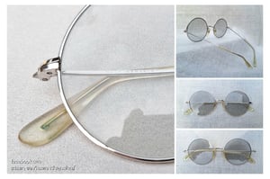 1 ในแว่นตาเก่าแก่และดีที่สุดของฝรั่งเศส โมเรล–MOREL ตัวแท้ สภาพเทพ เก่าเก็บทศวรรษ 1960 ผลงานเจเนอเรชั่นที่ 2 ของ มาเรียส โมเรล บุตรชายของจูเลส กรอบทองขาวแท้–หุ้ม 14K WGF สัดส่วนทองคำบริสุทธิ์ 58.33% เลนส์กระจกคริสตัลออโต้ฝรั่งเศส ปรับสีอัตโนมัติ ขนาดมาตรฐาน–Standard Size 127mm ไม่เล็ก สวมใส่สบาย ๆ