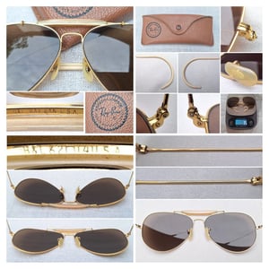 แว่นตา เรย์-แบน แสนสะท้าน ยูเอสเอ ตัวแท้–B&L RAY–BAN Aviator Outdoorsman MacArthur USA สภาพเทพ งามกริ๊บ เก่าเก็บทศวรรษ1970 คานบนประดับงา สนธิกำลังอย่างยิ่งใหญ่กับโคตรเลนส์กระจกพระเจ้า CARL ZEISS JENA ที่ได้รับยกย่องว่าดีที่สุดตลอดกาลของชนชาติเยอรมัน ขนาดมาตรฐาน–ใหญ่148mm อุ๊ต๊ะ เต็มหน้าเต็มตาดีจริงๆ