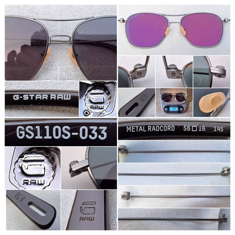 แว่นตายุโรเปียนคราฟท์โดยช่างฝีมือชาวดัตช์ จี–สตาร์ รอว์ G–STAR RAW ตัวแท้ มือหนึ่ง สต็อกเก่าทศวรรษ 2000 ผลงานของศิลปินจากอัมสเตอร์ดัม โจส ฟอน ทิลเบิร์ก–Jos Van Tilburg เลนส์โพลีคาร์บอเนท ออริจินัล จี–สตาร์ รอว์ สีเทาทหาร เท่มาก น.น.24g ขนาดมาตรฐาน–Standard One Size 142mm สวมใส่ได้ทุกขนาดใบหน้า