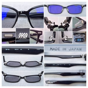 1 ในซีรีส์แว่นตาแฮนด์คราฟท์ที่มีชื่อเสียงที่สุดของ โฟร์นายส์–999.9 รุ่น NP–35 ตัวแท้ มือหนึ่ง สต็อกเก่าฤดูใบไม้ผลิ ค.ศ.2014 กรอบอะซีเทต–อนุพันธุ์เส้นใยฝ้าย–ดำ เลนส์ออโต้โพลีคาร์บอเนท ปรับสีอัตโนมัติ บานพับ Gyaku–R ลิขสิทธิ์ของโฟร์นายส์ ขนาดมาตรฐาน–Standard One Size 139mm สวมใส่ได้ทุกขนาดใบหน้า 