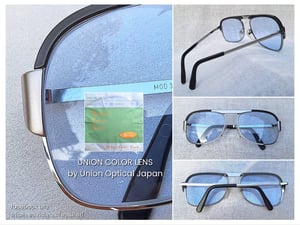 ที่สุดแห่งแว่นตาออสเตรียแฮนด์คราฟท์ ซิลูเอตต์–SILHOUETTE ตัวแท้ มือหนึ่ง สต็อกเก่าทศวรรษ1980 โมเดลคลาสสิก–สี่เหลี่ยม–นักบิน–คานเดี่ยว เลนส์กระจกคริสตัลญี่ปุ่นคุณภาพสูง UNION COLOR LENS by Union Optical Co., Ltd–สีฟ้าน้ำแข็ง–Ice Blue Color มองเห็นดวงตาผู้สวมใส่ ป้องกันUV100% น.น.46g ขนาดมาตรฐาน 142mm