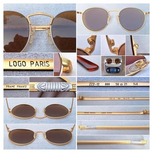 แว่นตาแฮนด์คราฟท์ฝรั่งเศส 2 กษัตริย์ โลโก้ ปารีส–LOGO PARIS มือหนึ่ง สต็อกเก่าทศวรรษ 1980 โมเดลหยดน้ำ–แพนโต้ จอห์น เลนนอน เลนส์กระจกคริสตัลญี่ปุ่นคุณภาพสูง UNION COLOR LENS by Union Optical Co., Ltd ป้องกัน UV100% ขนาดมาตรฐานโมเดลนี้–Standard One Size 128mm ผลิตไซซ์เดียว สวมใส่ได้ทุกขนาดใบหน้า