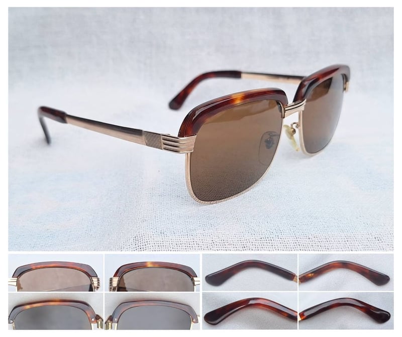 ราชันย์แห่งแว่นตาโบรว์ไลน์-นายกสโมสร กระดองเต่าแท้-GENUINE TORTOISE SHELL GLASSES วัสดุธรรมชาติล้ำค่าจากท้องทะเล สภาพเทพ เก่าเก็บทศวรรษ 1970 กรอบทองคำแท้-หุ้ม 12KGF สัดส่วนทองคำบริสุทธิ์ 50% โคตรเลนส์กระจกพระเจ้า CARL ZEISS JENA ที่ได้รับยกย่องว่าดีที่สุดตลอดกาลของชนชาติเยอรมัน ขนาดมาตรฐาน 145mm