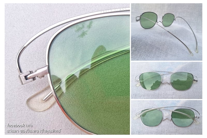 แว่นตาเจแปนิสแฮนด์คราฟท์ที่บางและเบาเหมือนกระดาษ เปเปอร์กลาส–PAPERGLASS ตัวแท้ สภาพเทพ เก่าเก็บทศวรรษ 2020 ผลงานออกแบบของ มาซาฮิโระ ซาวาดะ สร้างสรรค์โดยช่างฝีมือซาบาเอะ เลนส์กระจกคริสตัล ROHTO OPHTHALMIC สีเขียวธรรมชาติ ขนาดมาตรฐาน–Standard One Size 133mm สวมใส่ได้ทุกขนาดใบหน้า