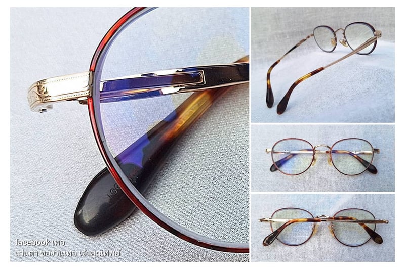 แว่นสายตาไทเทเนียมบริสุทธิ์จากเมืองซาบาเอะ ทาเคโอะ คิคูจิ–TAKEO KIKUCHI ตัวแท้ สภาพเทพเก่าเก็บทศวรรษ2000 โมเดลอาร์ติสท์–หยดน้ำเล็ก–แพนโต้–จอห์น เลนนอน เลนส์บลูโพรเทคมัลติโค้ท ค่าสายตา+275 ป้องกันแสงสีฟ้าที่อันตรายจากคอมพิวเตอร์ทุกชนิด น.น.24g ขนาดมาตรฐาน–Standard One Size138mm สวมใส่ได้ทุกขนาดใบหน้า