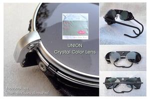 โคตรแว่นตาก็อกเกิลส์–สตีมพังก์ฝรั่งเศสที่เก่าแก่ที่สุด ราคานักศึกษา ป.โท เซเบ–CÉBÉ ตัวแท้ มือหนึ่ง สต็อกเก่าทศวรรษ2000 โมเดลคลาสสิก–จีโอเมตริก–วงรี–ก็อกเกิลส์ กรอบราชสีห์เงิน–โล่นิรภัยหนังแท้–ถอดเข้าออกได้ เลนส์กระจกคริสตัลญี่ปุ่น UNION COLOR LENS by Union Optical ขนาดมาตรฐาน–Standard One Size 142mm