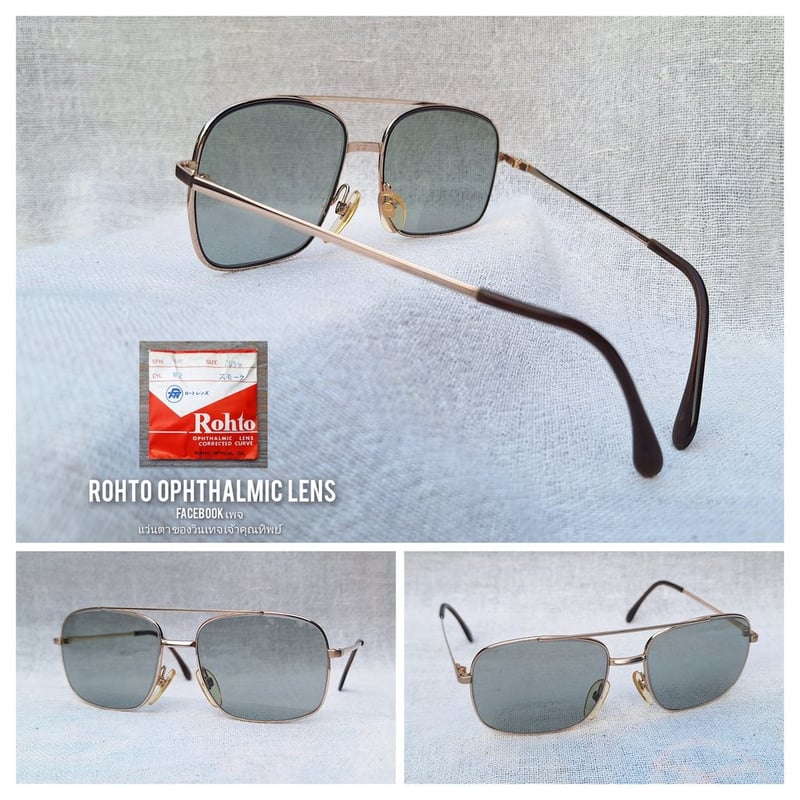 แว่นตาเทพเจ้าของชาวเยอรมัน โรเดนสต็อค–RODENSTOCK รุ่นหายาก คาโรลุส–CAROLUS SERIES กรอบทองคำแท้–หุ้ม 10KGF สัดส่วนทองคำบริสุทธิ์ 41.67% โมเดลคลาสสิค–นักบิน–คาราวานทหาร–คานยาว¹ สภาพเทพ เก่าเก็บทศวรรษ 1960 เลนส์กระจกคริสตัล ROHTO OPHTHALMIC ป้องกัน UV100% น.น.38g ขนาดมาตรฐานโมเดลนี้ 138mm