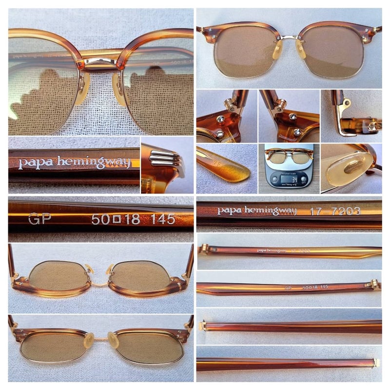 แว่นตานักเขียนโลก ปาป้า เฮมิงเวย์–PAPA HEMINGWAY สภาพเทพ เก่าเก็บทศวรรษ 1990 ผลงานของ Murai Inc. แห่งเมืองซาบาเอะ สร้างบรรณาการแด่ เออร์เนสต์ 'ปาป้า' เฮมิงเวย์ นักเขียนอเมริกันที่ยิ่งใหญ่ที่สุดในศตวรรษที่ 20 เลนส์กระจกคริสตัลญี่ปุ่น ไฮคลาส โดย MARUEMU สีกากี–สว่าง ขนาดมาตรฐาน–Standard One Size 138mm แว่นตานักเขียนโลก ปาป้า เฮมิงเวย์–PAPA HEMINGWAY สภาพเทพ เก่าเก็บทศวรรษ 1990 ผลงานของ Murai Inc. แห่งเมืองซาบาเอะ สร้างบรรณาการแด่ เออร์เนสต์ 'ปาป้า' เฮมิงเวย์ นักเขียนอเมริกันที่ยิ่งใหญ่ที่สุดในศตวรรษที่ 20 เลนส์กระจกคริสตัลญี่ปุ่น ไฮคลาส โดย MARUEMU สีกากี–สว่าง ขนาดมาตรฐาน–Standard One Size 138mm