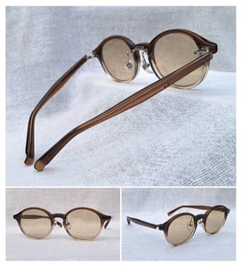 แว่นตารุ่นพิเศษฉลองครบรอบ 20 ปีแห่งการก่อเกิดของ โฟร์นายส์–the 999.9 (Four Nines) 20th Anniversary Collection NP–07 ตัวแท้ มือหนึ่ง สต็อกเก่าฤดูใบไม้ผลิ ค.ศ.2015 โคตรเลนส์กระจก–ออโต้–อิตาเลียน บาร์เบรินี–BARBERINI LENTE ที่ได้รับยกย่องว่าเป็น 1 ในเลนส์กระจกแว่นตาที่ดีที่สุดในโลก ขนาดมาตรฐาน 143mm