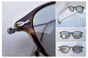 ที่สุดแห่งแว่นตาอเมริกันสายพันธุ์แคลิฟอร์เนียน โอลิเวอร์ พีเพิลส์–OLIVER PEOPLES สภาพเทพ เก่าเก็บทศวรรษ2020 ผลงานช่างหัตถศิลป์ Eyevan Inc แห่งเมืองซาบาเอะ เลนส์กระจกคริสตัลออโต้ฝรั่งเศส สีเทา–สว่าง ปรับความเข้มอัตโนมัติ ป้องกัน UV100% น.น.21g ขนาดมาตรฐาน–Standard One Size138mm สวมใส่ได้ทุกขนาดใบหน้า