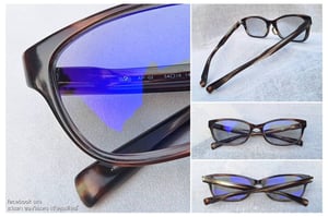 แว่นตาแฮนด์คราฟท์ชั้นสูงของญี่ปุ่น โฟร์นายส์–999.9 รุ่นAP–02 ตัวแท้ สภาพเทพ เก่าเก็บฤดูใบไม้ผลิ ค.ศ.2013 กรอบอะซีเทต–อนุพันธุ์เส้นใยฝ้าย–ลายกระ เลนส์ออโต้โพลีคาร์บอเนท ปรับสีอัตโนมัติ ป้องกันUV100% บานพับ Gyaku–R ลิขสิทธิ์ของโฟร์นายส์ น.น.23g ขนาดมาตรฐาน–Standard One Size140mm สวมใส่ได้ทุกขนาดใบหน้า