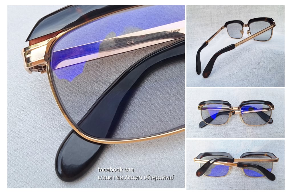 ราชันย์แห่งแว่นตาโบรว์ไลน์–นายกสโมสร กระดองเต่าแท้–GENUINE TORTOISE SHELL GLASSES วัสดุธรรมชาติล้ำค่าจากท้องทะเล ตัวแท้ สภาพเทพ เก่าเก็บทศวรรษ 1970 กรอบทองคำแท้–หุ้ม 12KGF สัดส่วนทองคำบริสุทธิ์ 50% เลนส์ออโต้โพลีคาร์บอเนท ปรับสีอัตโนมัติ ป้องกัน UV100% ขนาดมาตรฐานโมเดลนี้ 136mm ไม่เล็ก สวมใส่สบายๆ