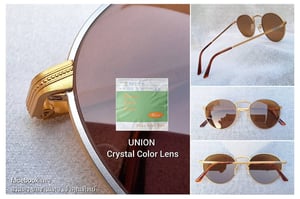 แว่นตาแฮนด์คราฟท์ฝรั่งเศส 2 กษัตริย์ โลโก้ ปารีส–LOGO PARIS มือหนึ่ง สต็อกเก่าทศวรรษ 1980 โมเดลหยดน้ำ–แพนโต้ จอห์น เลนนอน เลนส์กระจกคริสตัลญี่ปุ่นคุณภาพสูง UNION COLOR LENS by Union Optical Co., Ltd ป้องกัน UV100% ขนาดมาตรฐานโมเดลนี้–Standard One Size 128mm ผลิตไซซ์เดียว สวมใส่ได้ทุกขนาดใบหน้า