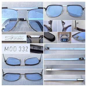 ที่สุดแห่งแว่นตาออสเตรียแฮนด์คราฟท์ ซิลูเอตต์–SILHOUETTE ตัวแท้ มือหนึ่ง สต็อกเก่าทศวรรษ1980 โมเดลคลาสสิก–สี่เหลี่ยม–นักบิน–คานเดี่ยว เลนส์กระจกคริสตัลญี่ปุ่นคุณภาพสูง UNION COLOR LENS by Union Optical Co., Ltd–สีฟ้าน้ำแข็ง–Ice Blue Color มองเห็นดวงตาผู้สวมใส่ ป้องกันUV100% น.น.46g ขนาดมาตรฐาน 142mm