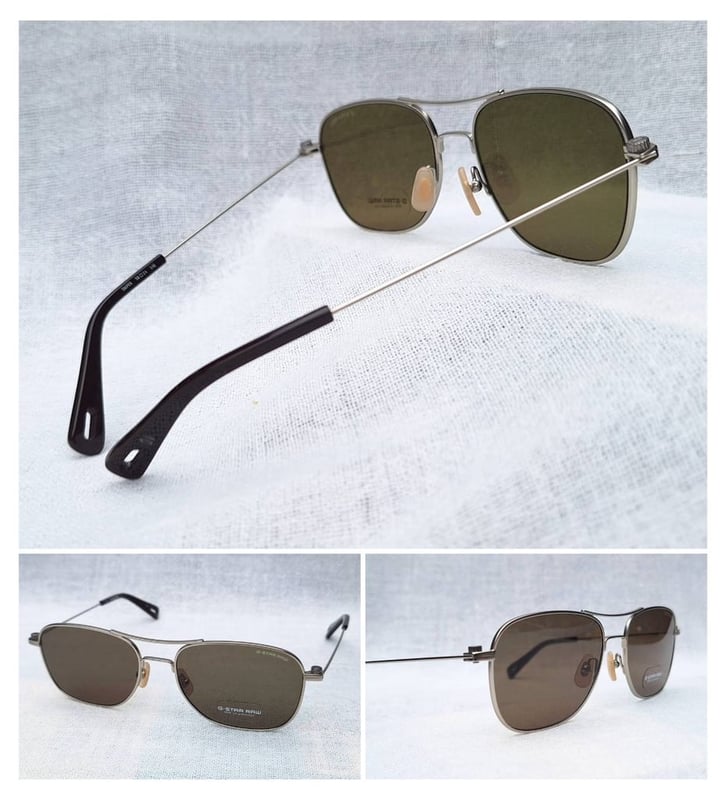 แว่นตายุโรเปียนคราฟท์โดยช่างฝีมือชาวดัตช์ จี–สตาร์ รอว์ G–STAR RAW ตัวแท้ มือหนึ่ง สต็อกเก่าทศวรรษ2000 ผลงานออกแบบของศิลปินอัมสเตอร์ดัม โจส ฟอน ทิลเบิร์ก–Jos Van Tilburg เลนส์โพลีคาร์บอเนท ออริจินัล จี–สตาร์ รอว์ สีเขียวทหาร–Army Green เท่มาก ขนาดมาตรฐาน–Standard One Size143mm สวมใส่ได้ทุกขนาดใบหน้า