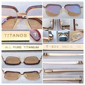 แว่นตาไทเทเนียมบริสุทธิ์ซีรีส์แรกของโลก ไททานอส โดย มารุแมน–TITANOS by MARUMAN รุ่นหายาก T–829 สภาพเทพ เก่าเก็บต้นทศวรรษ 1990 เลนส์กระจกคริสตัลญี่ปุ่นคุณภาพสูง วินเทจ ไฮคลาส โดย MARUEMU LENS CO., สีกากี–สว่าง มองเห็นดวงตาผู้สวมใส่ ตัดเงา ตัดแสงสะท้อน ป้องกันรังสี UV 100% น.น.38g ขนาดมาตรฐาน 141mm แว่นตาไทเทเนียมบริสุทธิ์ซีรีส์แรกของโลก ไททานอส โดย มารุแมน–TITANOS by MARUMAN รุ่นหายาก T–829 สภาพเทพ เก่าเก็บต้นทศวรรษ 1990 เลนส์กระจกคริสตัลญี่ปุ่นคุณภาพสูง วินเทจ ไฮคลาส โดย MARUEMU LENS CO., สีกากี–สว่าง มองเห็นดวงตาผู้สวมใส่ ตัดเงา ตัดแสงสะท้อน ป้องกันรังสี UV 100% น.น.38g ขนาดมาตรฐาน 141mm