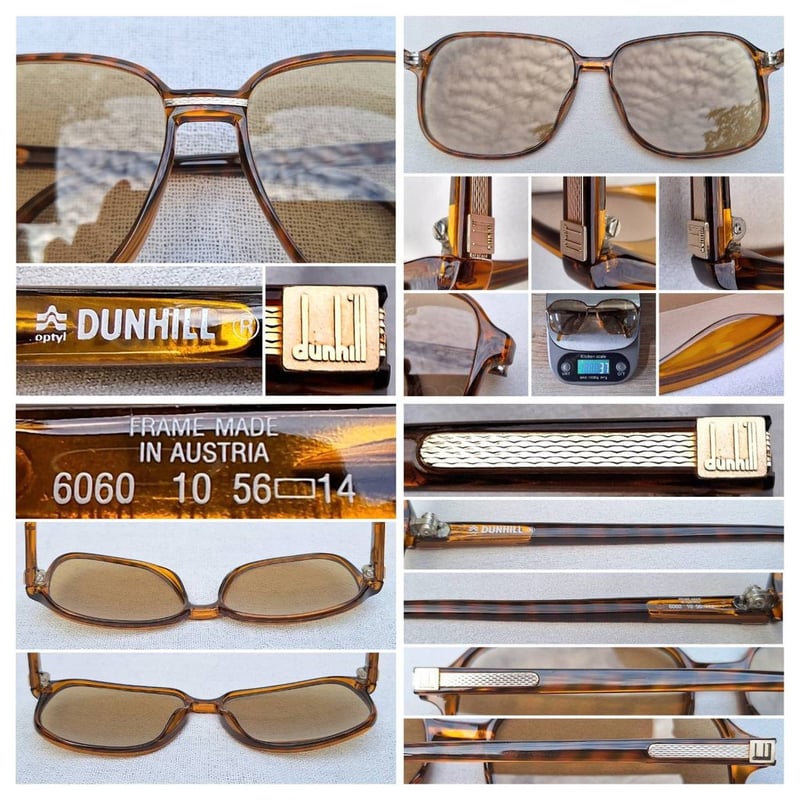 ที่สุดแห่งแว่นตาผู้ดีอังกฤษสายพันธุ์ลอนเดินเนอร์ อัลเฟรด ดันฮิลล์-ALFRED DUNHILL รุ่นคลาสสิก 6060 ตัวแท้ สภาพเทพ เก่าเก็บ ค.ศ.1987 กรอบวัสดุไฮเอนด์–อ็อปทิล–สีอำพัน–โปร่งแสง เลนส์กระจกคริสตัลญี่ปุ่น ยูเนียน คัลเลอร์–UNION COLOR LENS สีน้ำตาลตอร์ติญ่า มองเห็นดวงตา น.น.37g ขนาดมาตรฐาน 142mm