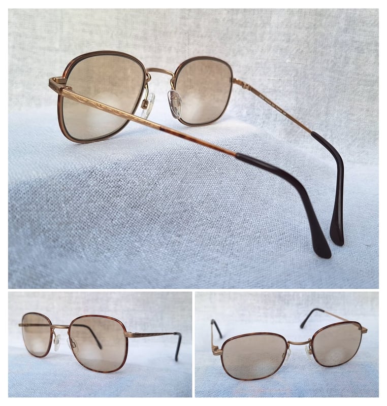 แว่นสายตาแฮนด์คราฟท์–ไบโฟคอลในตำนานศตวรรษที่20 จิออร์จิโอ วินเซนเต้–GIORGIO VINCENTE มือหนึ่ง ทศวรรษ1990 กรอบไทเทเนียมบริสุทธิ์สีทอง โคตรเลนส์กระจกอังกฤษ2ชั้น BIVUE ของ ไวส์แมน–อัลก้า ค่าสายตายาว+275 มองไกล+50 ชัดแจ๋วถึงปลายฟ้า ใช้เป็นแว่นกันแดดได้ในตัว Standard One Size138mm สวมใส่ได้ทุกขนาดใบหน้า แว่นสายตาแฮนด์คราฟท์–ไบโฟคอลในตำนานศตวรรษที่20 จิออร์จิโอ วินเซนเต้–GIORGIO VINCENTE มือหนึ่ง ทศวรรษ1990 กรอบไทเทเนียมบริสุทธิ์สีทอง โคตรเลนส์กระจกอังกฤษ2ชั้น BIVUE ของ ไวส์แมน–อัลก้า ค่าสายตายาว+275 มองไกล+50 ชัดแจ๋วถึงปลายฟ้า ใช้เป็นแว่นกันแดดได้ในตัว Standard One Size138mm สวมใส่ได้ทุกขนาดใบหน้า