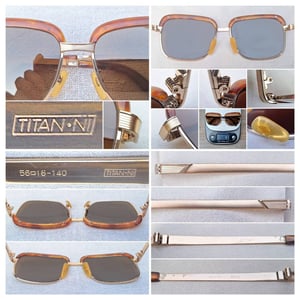 ราชันย์แห่งแว่นตาโบรว์ไลน์ กระดองเต่าแท้–GENUINE TORTOISE SHELL วัสดุล้ำค่าจากท้องทะเล กรอบไทเทเนียมบริสุทธิ์สีทอง สภาพดีงาม ใช้งานสุดทนุถนอม โคตรเลนส์กระจกพระเจ้าล้ำค่า CARL ZEISS JENA ที่ได้รับยกย่องว่าดีที่สุดตลอดกาลของชนชาติเยอรมัน น.น.41g ขนาดมาตรฐาน 143mm